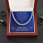 To My Dad | I Love You - Cuban Link Chain