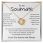 To My Soulmate | I Love You Forever & Always - Love Knot Necklace