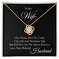 To My Wife | You Are My Queen Forever - Love Knot Necklace