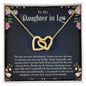 To My Daughter In Law - Interlocking Hearts necklace