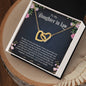 To My Daughter In Law - Interlocking Hearts necklace