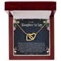 To My Daughter In Law - Interlocking Hearts necklace